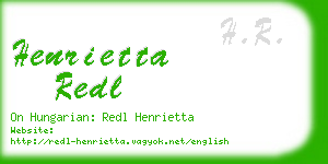 henrietta redl business card